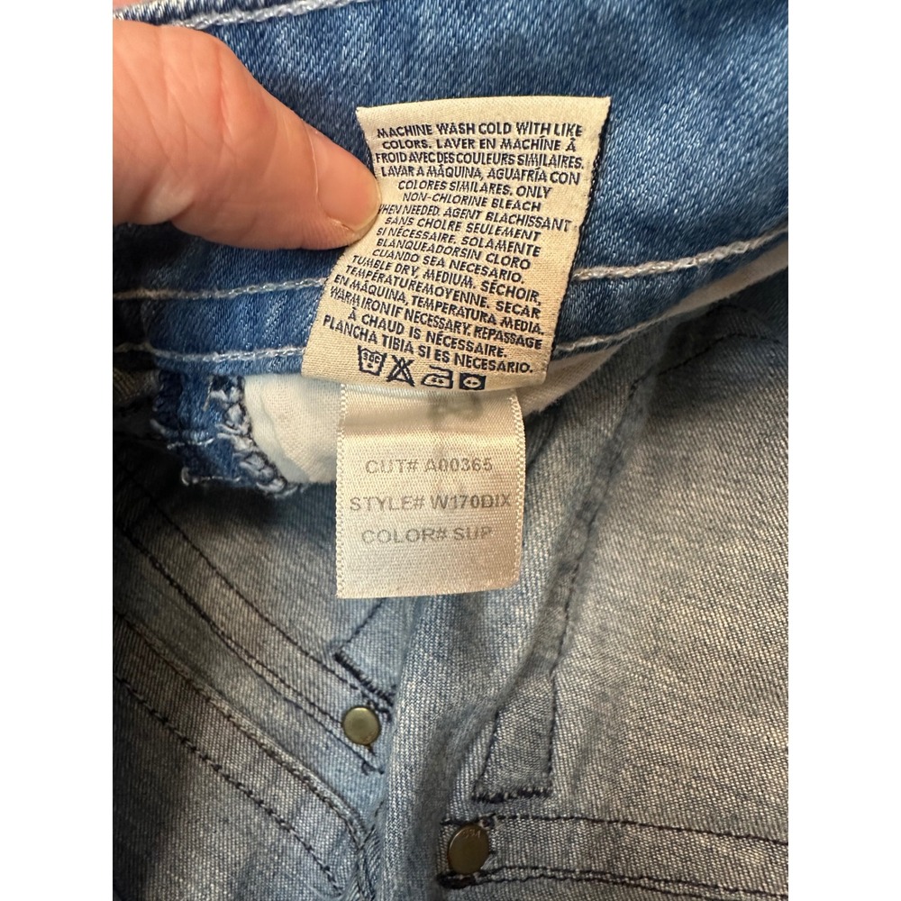 Hudson Beth Baby Bootcut Jeans Medium Wash Low Rise Flap Pocket Size 28 - Picture 6 of 6